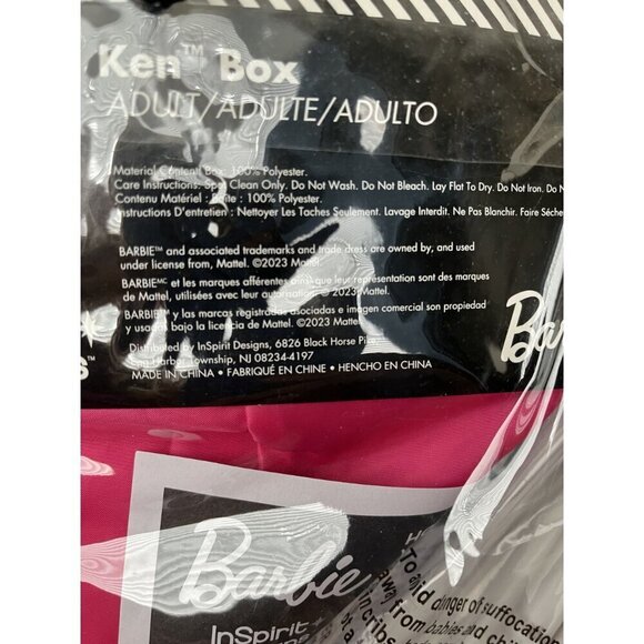 Barbie Ken Box Adult Costume With Fabric Box 20-Piece Elasticized Pole Set - Picture 2 of 6